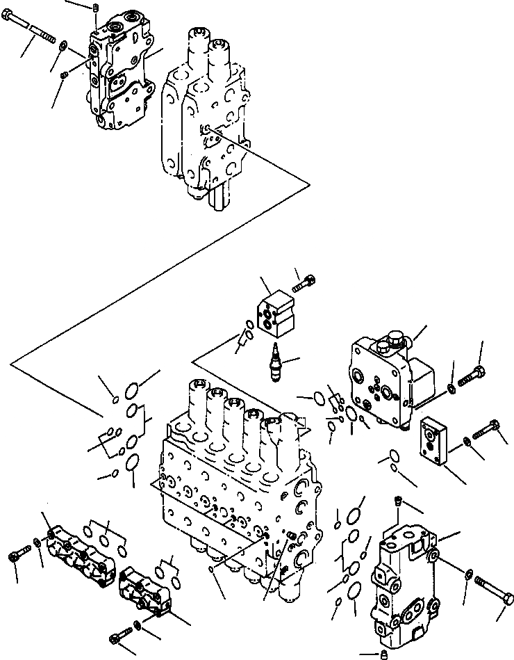 Схема запчастей Komatsu PC300LC-6LC - FIG. H-AA ОСНОВН. КЛАПАН - АКТУАТОР (/) - PCLC/HD- - заводской номер A8 И UP ГИДРАВЛИКА