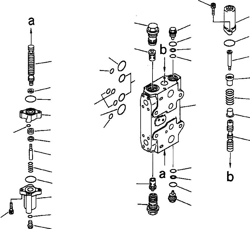 Схема запчастей Komatsu PC300LC-6LC - FIG. H-A ОСНОВН. КЛАПАН (/) ГИДРАВЛИКА
