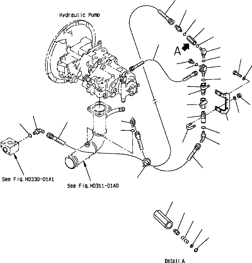 Схема запчастей Komatsu PC300LC-6LC - FIG. H-A ГИДРОЛИНИЯ - ВСАСЫВАЮЩАЯ ЛИНИЯ- МОРОЗОУСТОЙЧИВ. СПЕЦ-Я СПЕЦ-ЯIFICATION B ГИДРАВЛИКА