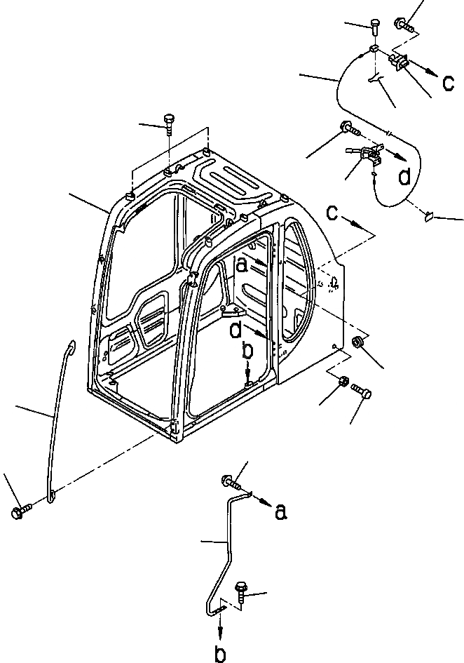 Схема запчастей Komatsu PC300LC-6LC - FIG. K-A OPERATOR КАБИНА - КАБИНА, РУЧКА И ФИКСАТОР ОТКРЫТИЯ КАБИНА ОПЕРАТОРА И СИСТЕМА УПРАВЛЕНИЯ