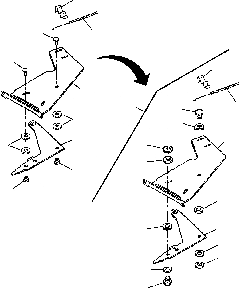 Схема запчастей Komatsu PC300LC-6LC - FIG. K7-B ПЕЧКА ИЛИ КОНДИЦ. ВОЗДУХА УПРАВЛ-Е ASSEMBLY - ВЕНТИЛЯТОР РЫЧАГ ASSEMBLY КАБИНА ОПЕРАТОРА И СИСТЕМА УПРАВЛЕНИЯ
