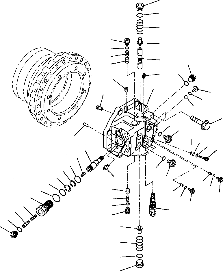 Схема запчастей Komatsu PC300LC-6LC - FIG. P-A МОТОР ХОДА - УСИЛ. - КРЫШКАASSEMBLY - ДЛЯ PCHD- заводской номер A8 И BEНИЗ. НИЖНЯЯ ГИДРОЛИНИЯ И ЛИНИЯ ХОДА