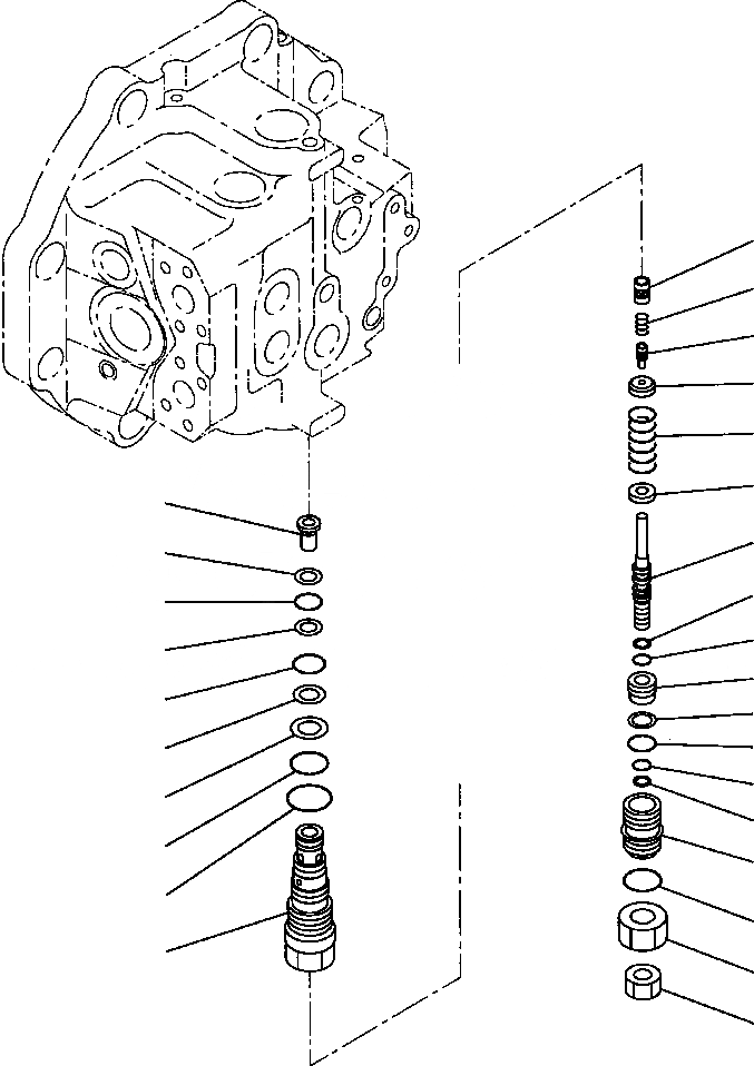 Схема запчастей Komatsu PC300LC-6LC - FIG. P-A МОТОР ХОДА - УСИЛ. - РАЗГРУЗ. КЛАПАН - ДЛЯ PCHD- заводской номер A8 И BEНИЗ. НИЖНЯЯ ГИДРОЛИНИЯ И ЛИНИЯ ХОДА