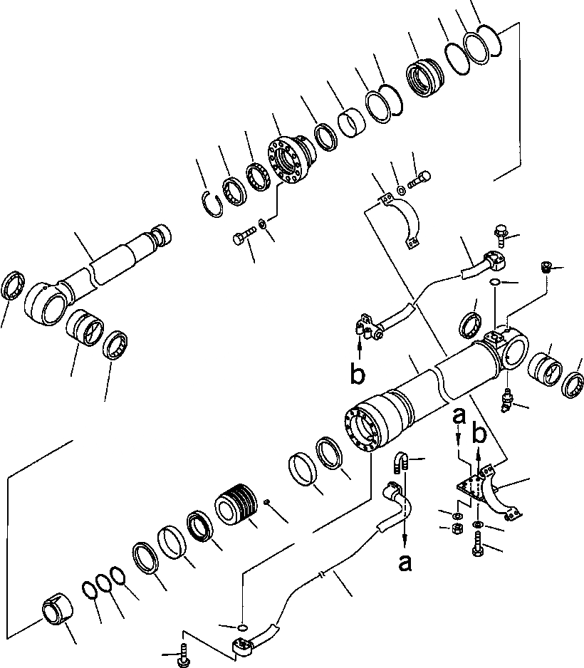 Схема запчастей Komatsu PC300LC-6LC - FIG. T-A ЦИЛИНДР СТРЕЛЫ РАБОЧЕЕ ОБОРУДОВАНИЕ