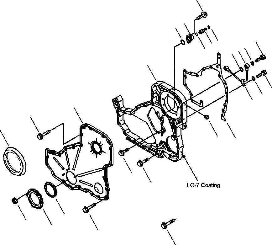 Схема запчастей Komatsu PC300LC-7L - A9-AA ПЕРЕДН. ПРИВОД КРЫШКАAND КОЖУХ ДВИГАТЕЛЬ