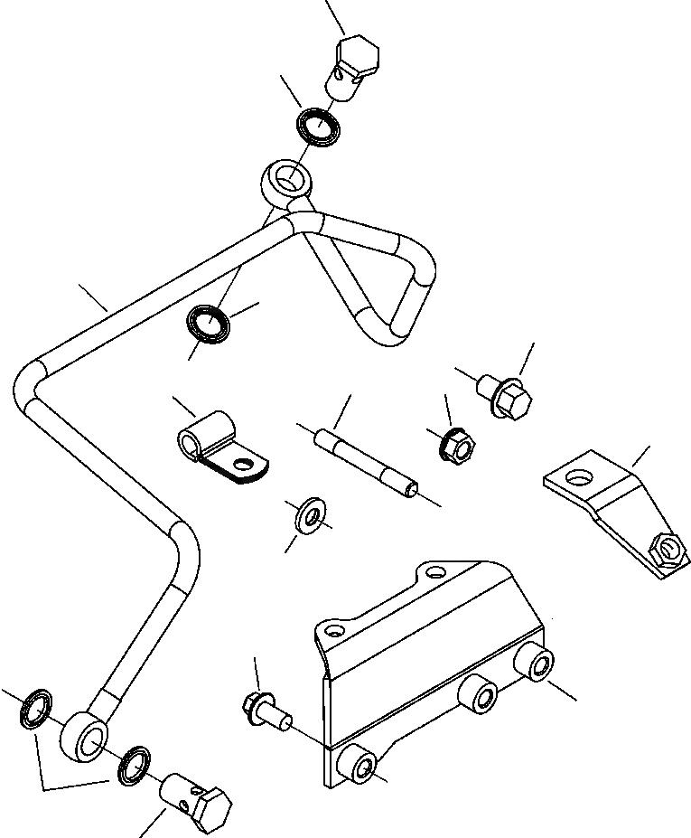 Схема запчастей Komatsu PC300LC-7L - A-AB ТРУБЫ ТОПЛ. ФИЛЬТРА ДВИГАТЕЛЬ