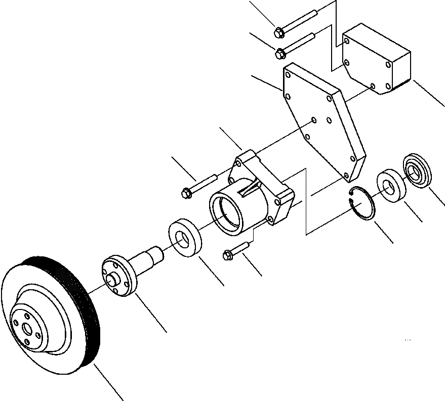 Схема запчастей Komatsu PC300LC-7L - A-AA7 ПРИВОД ВЕНТИЛЯТОРА ШКИВ ДВИГАТЕЛЬ