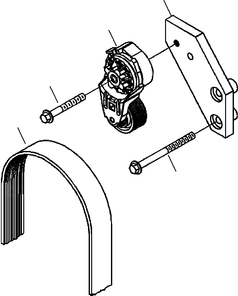 Схема запчастей Komatsu PC300LC-7L - A-AB ПРИВОД ВЕНТИЛЯТОРА НАТЯЖИТЕЛЬ РЕМНЯ ДВИГАТЕЛЬ