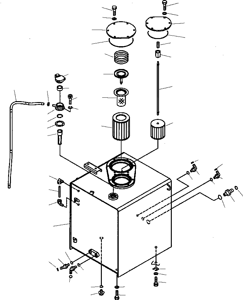 Схема запчастей Komatsu PC300LC-7L - H-A ГИДР. БАК. заводской номер A8-A8 ГИДРАВЛИКА