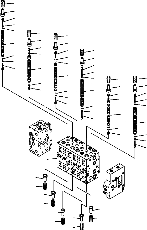 Схема запчастей Komatsu PC300LC-7L - H-A ОСНОВН. КЛАПАН КЛАПАН СЕКЦ.S заводской номер A89- ГИДРАВЛИКА