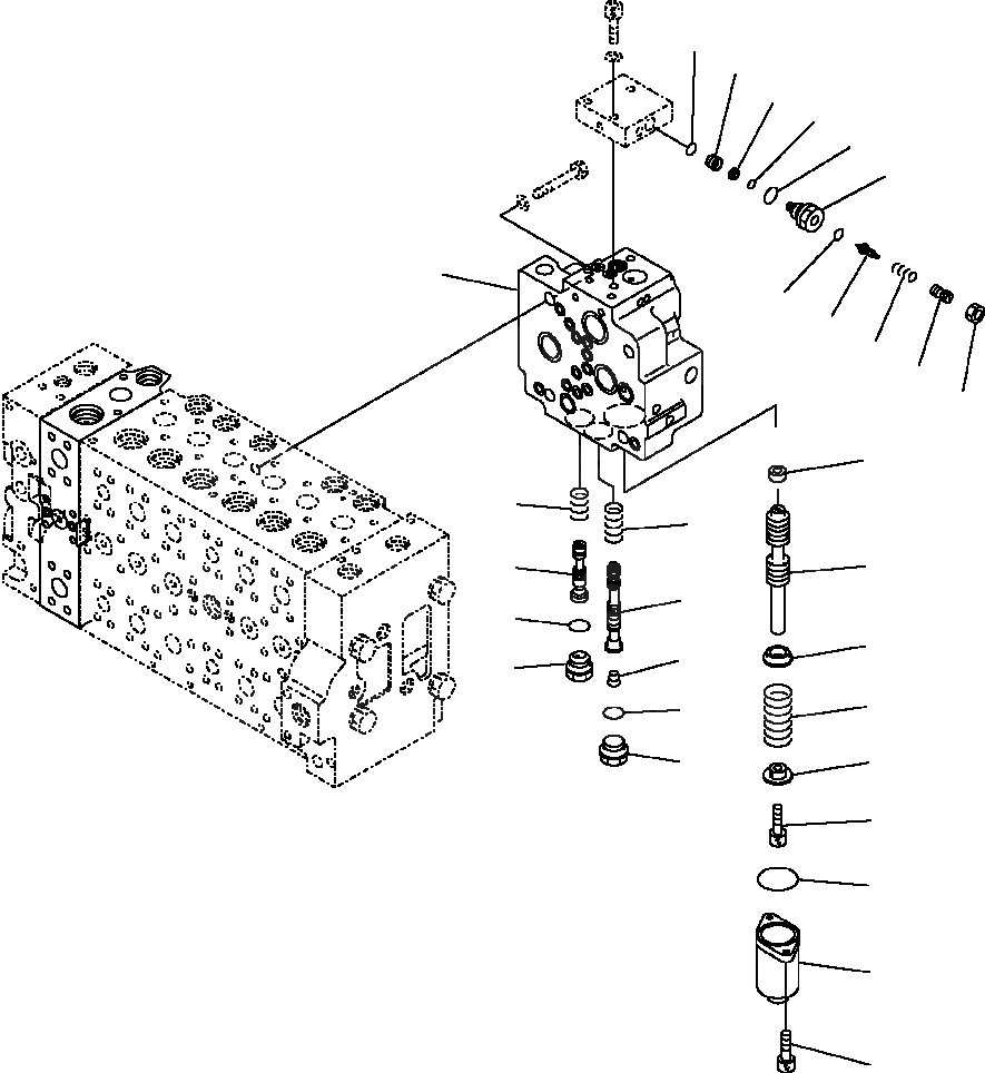 Схема запчастей Komatsu PC300LC-7L - H-A ОСНОВН. КЛАПАН НАСОС MERGE DIVIDER КЛАПАН ГИДРАВЛИКА