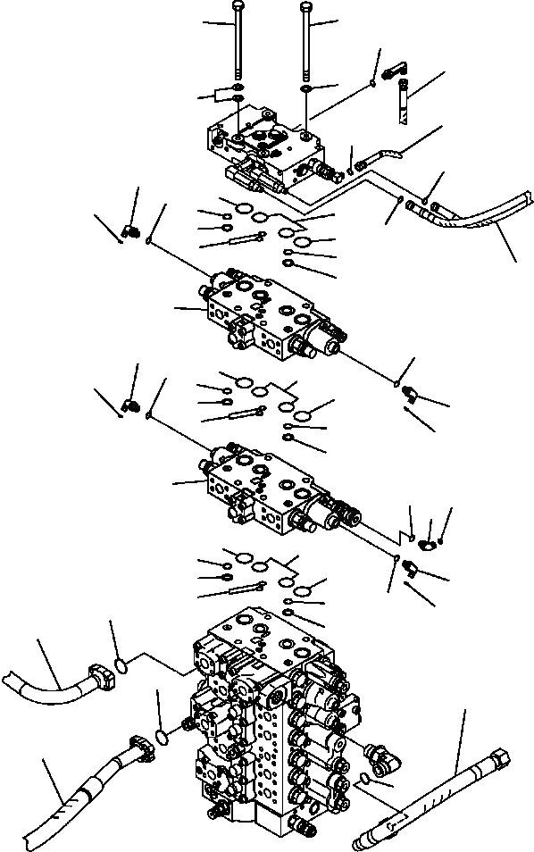 Схема запчастей Komatsu PC300LC-7L - H-A ОСНОВН. КЛАПАН СОЕДИНИТЕЛЬН. ЧАСТИ W/ АКТУАТОР (/) ГИДРАВЛИКА