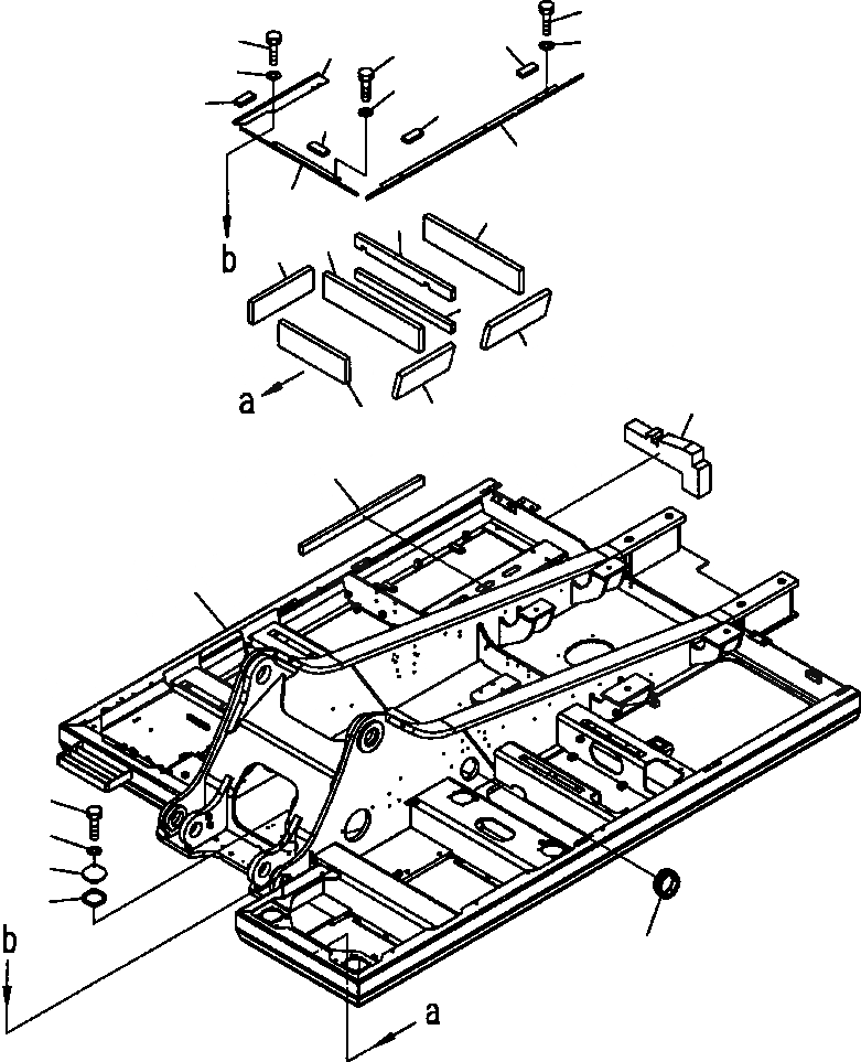Схема запчастей Komatsu PC300LC-7L - J-A ОСНОВНАЯ РАМА - MULTI-PATTERN W/ФИЛЬТР. КРЫШКИ И ПРОКЛАДКА (W/ЗАЩИТА НИЖНЕЙ ЧАСТИ) заводской номер A8-A87 ОСНОВНАЯ РАМА И ЕЕ ЧАСТИ