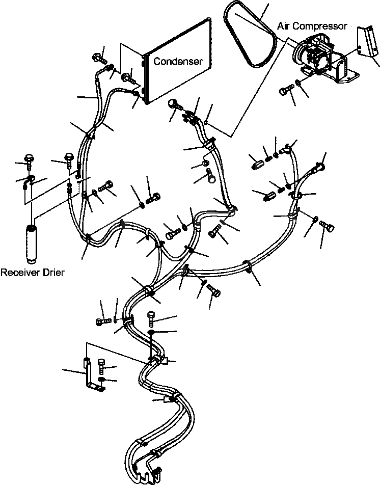 Схема запчастей Komatsu PC300LC-7L - K7-AA ПАТРУБКИ КОНДИЦИОНЕРА заводской номер A87- OPERATOR ОБСТАНОВКА И СИСТЕМА УПРАВЛЕНИЯ