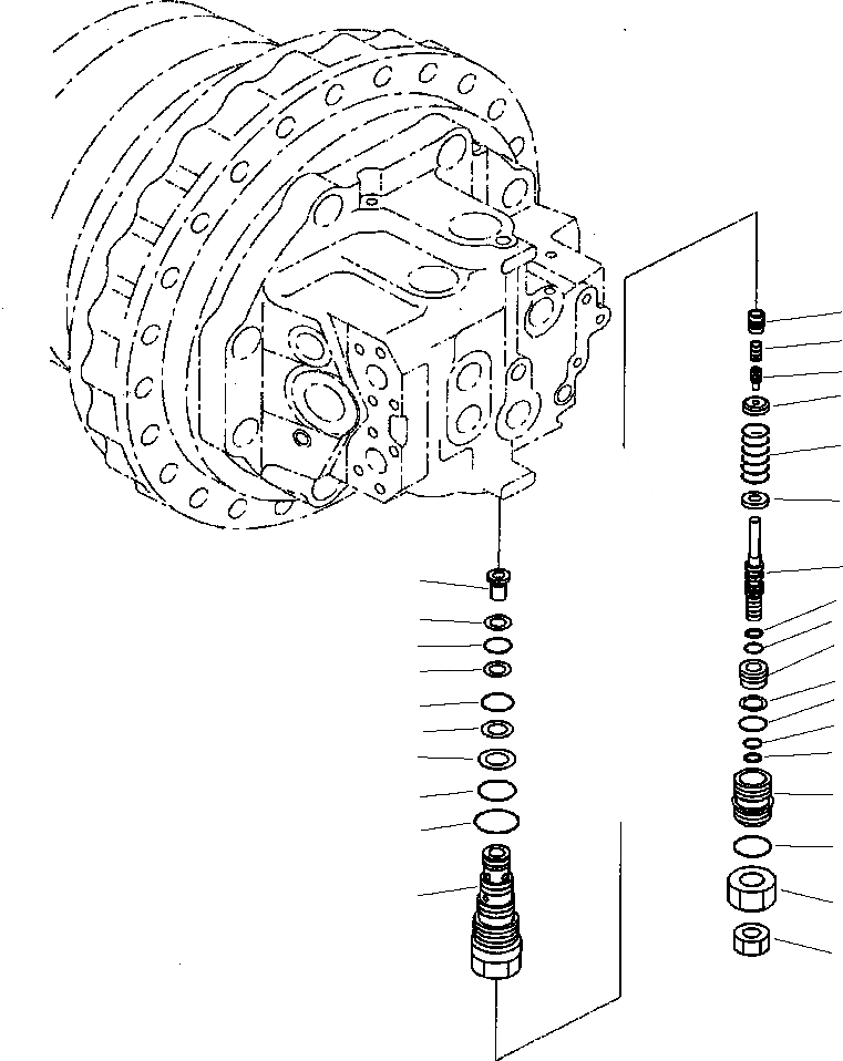 Схема запчастей Komatsu PC300LC-7L - P-A МОТОР ХОДА CROSS OVER РАЗГРУЗ. КЛАПАН заводской номер A8-A8 & A87-A88 F НИЖНЯЯ ГИДРОЛИНИЯ И ЛИНИЯ ХОДА
