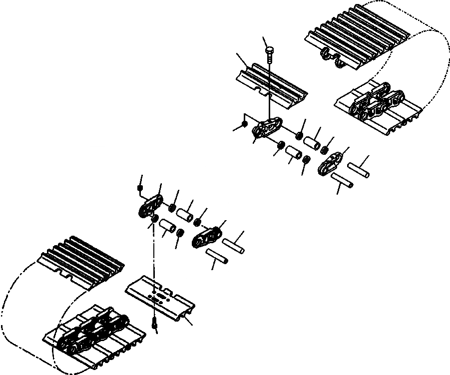 Схема запчастей Komatsu PC300LC-7L - R-A ГУСЕНИЦЫ ТРОЙНОЙ ГРУНТОЗАЦЕП. С ОТВЕРСТИЯМИ - MM ШИР. ХОДОВАЯ