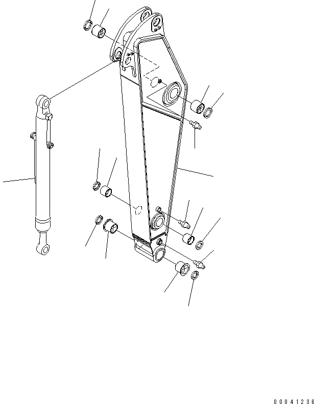 Схема запчастей Komatsu PC300LC-7E0 - РУКОЯТЬ (.M) РАБОЧЕЕ ОБОРУДОВАНИЕ