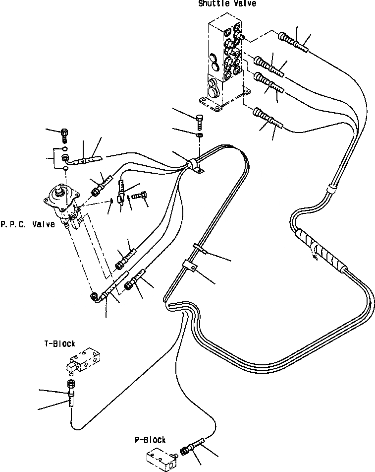 Схема запчастей Komatsu PC300LL-6 - FIG. K-AA ОСНОВН. КОНСТРУКЦИЯ С КАБИНОЙ RISER - РАБОЧАЯ ЛИНИЯ PPC - ПАТРУБКИ ПРАВОЙ СТОЙКИ КАБИНА ОПЕРАТОРА И СИСТЕМА УПРАВЛЕНИЯ