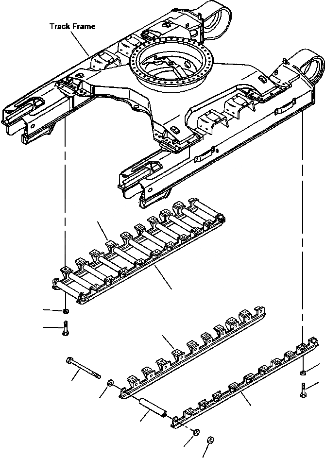 Схема запчастей Komatsu PC300LL-6 - FIG. R-A ПОЛН. ЗАЩИТА КАТКОВ ХОДОВАЯ