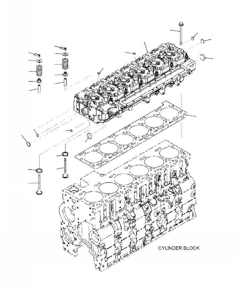 Схема запчастей Komatsu PC300LL-7E0 - A-AA ГОЛОВКА ЦИЛИНДРОВ ДВИГАТЕЛЬ