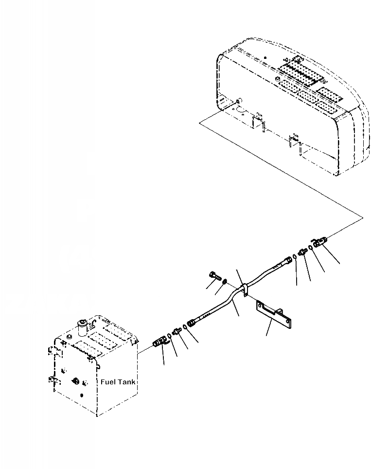 Схема запчастей Komatsu PC300LL-7E0 - D-H ТОПЛИВН. БАК. ТРУБЫ ДЛЯ ДОПОЛН. ТОПЛИВН. БАК. ОПЦ. ТОПЛИВН. БАК. AND КОМПОНЕНТЫ