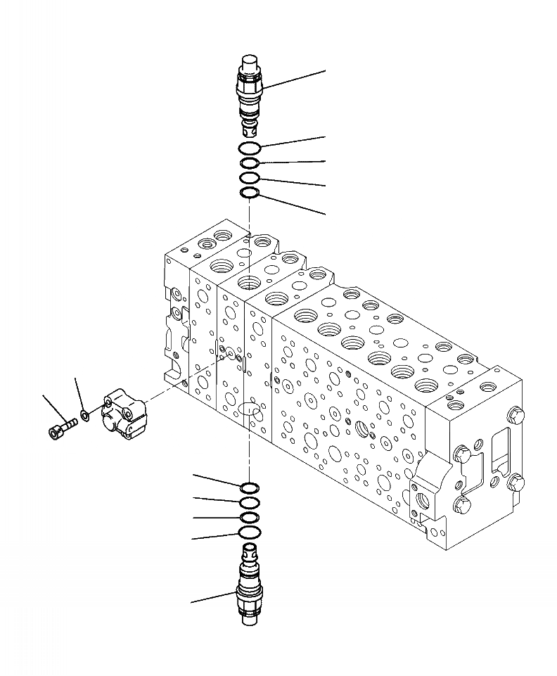 Схема запчастей Komatsu PC300LL-7E0 - H-HA ОСНОВН. УПРАВЛЯЮЩ. КЛАПАН ВСАСЫАЮЩИЙ КЛАПАН БЕЗОПАСНОСТИ (/) ГИДРАВЛИКА