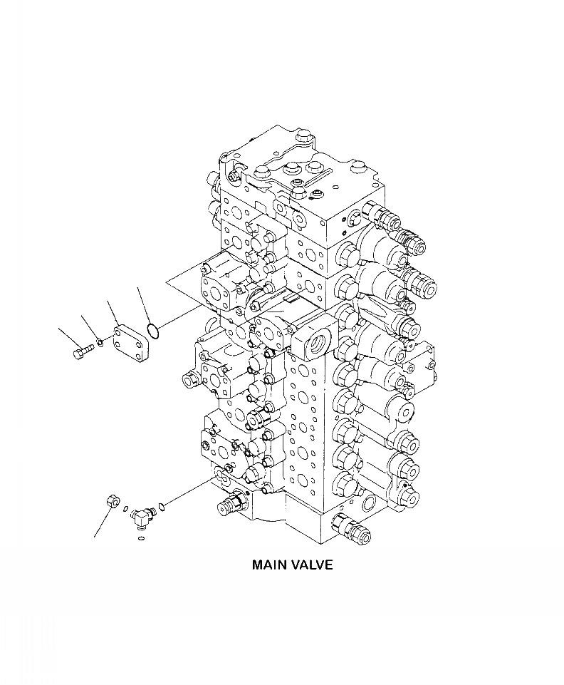 Схема запчастей Komatsu PC300LL-7E0 - H-7A ОСНОВН. УПРАВЛЯЮЩ. КЛАПАН ЗАГЛУШКА КЛАПАНА ГИДРАВЛИКА