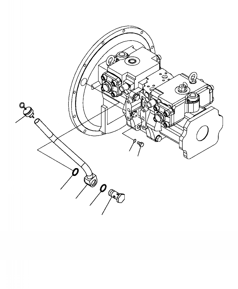 Схема запчастей Komatsu PC300LL-7E0 - H-H ОСНОВН. НАСОС СОЕДИНИТЕЛЬН. ЧАСТИ ГИДРАВЛИКА