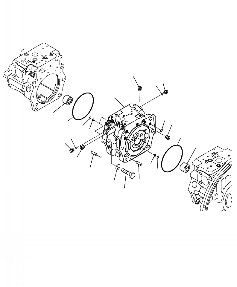 Схема запчастей Komatsu PC300LL-7E0 - H-H ОСНОВН. НАСОС END КРЫШКА ГИДРАВЛИКА