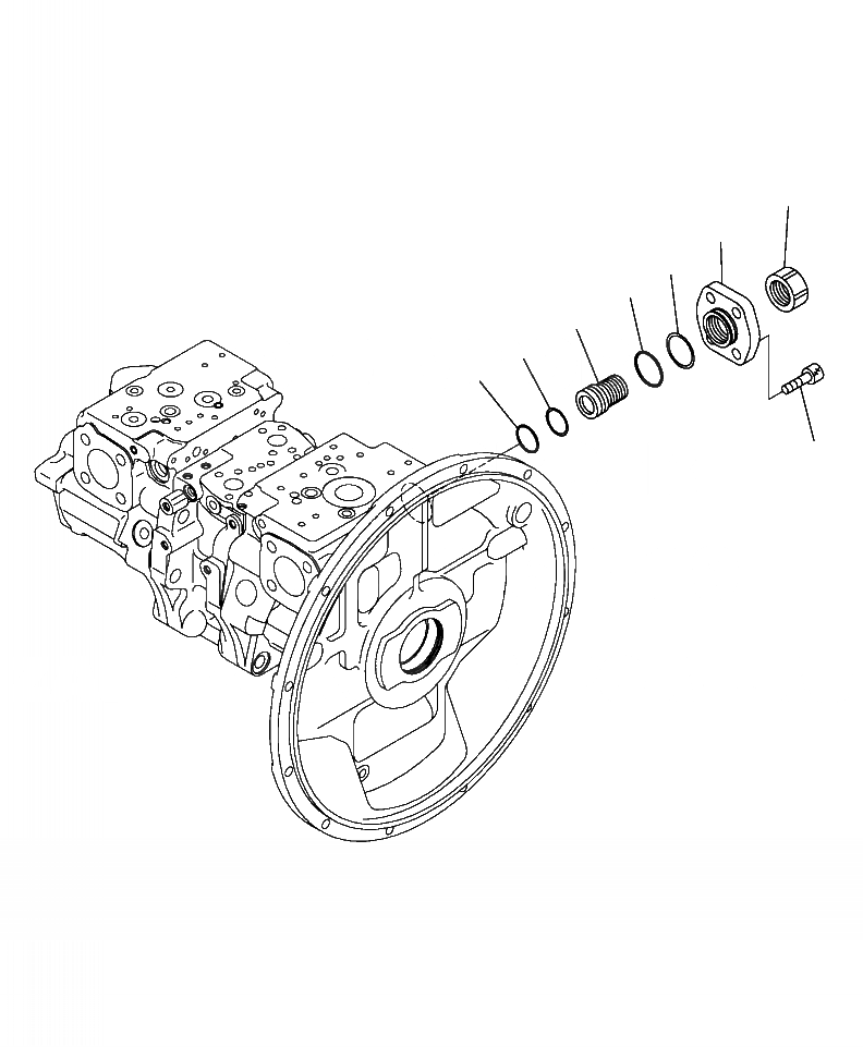 Схема запчастей Komatsu PC300LL-7E0 - H-H ОСНОВН. НАСОС ПЕРЕДН. PC КЛАПАН COVER ГИДРАВЛИКА