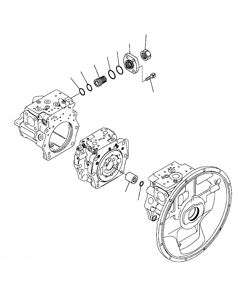 Схема запчастей Komatsu PC300LL-7E0 - H-H8 ОСНОВН. НАСОС ЗАДН. PC КЛАПАН COVER ГИДРАВЛИКА