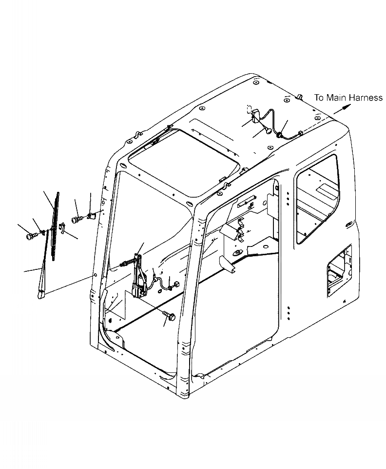 Схема запчастей Komatsu PC300LL-7E0 - K-8H КАБИНА ДВОРНИКИ И ОСВЕЩЕНИЕ OPERATOR\XD S ОБСТАНОВКА И СИСТЕМА УПРАВЛЕНИЯ