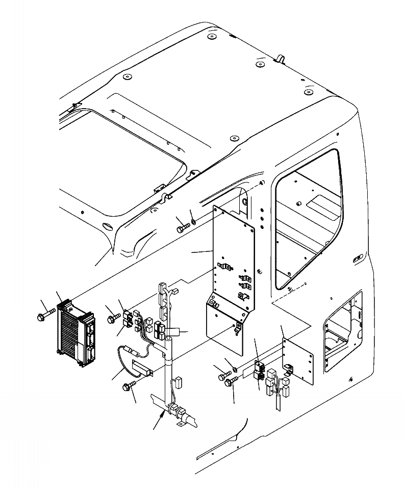 Схема запчастей Komatsu PC300LL-7E0 - K-H КАБИНА ПАНЕЛЬ OPERATOR\XD S ОБСТАНОВКА И СИСТЕМА УПРАВЛЕНИЯ