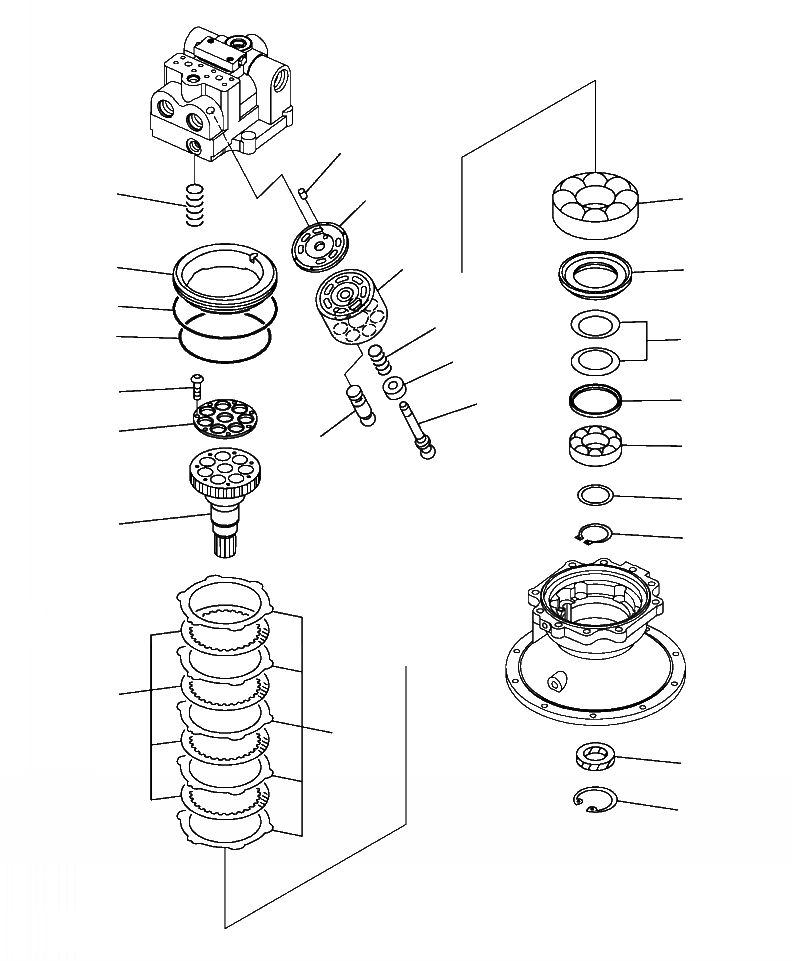 Схема запчастей Komatsu PC300LL-7E0 - N-A МОТОР ПОВОРОТА (/) ПОВОРОТН. КРУГ И КОМПОНЕНТЫ