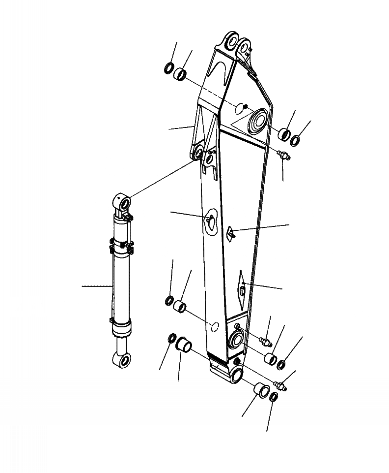 Схема запчастей Komatsu PC300LL-7E0 - T-H7 РУКОЯТЬ . M (УСИЛ.) ДОПОЛН. ГИДРОЛИНИЯ РАБОЧЕЕ ОБОРУДОВАНИЕ