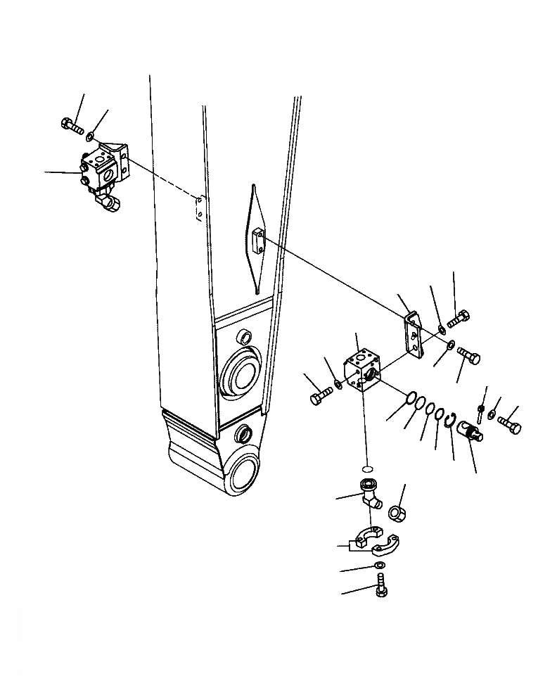 Схема запчастей Komatsu PC300LL-7E0 - T-A РУКОЯТЬ . И . M КЛАПАН (С ДОПОЛН. ГИДРОЛИНИЕЙ) РАБОЧЕЕ ОБОРУДОВАНИЕ