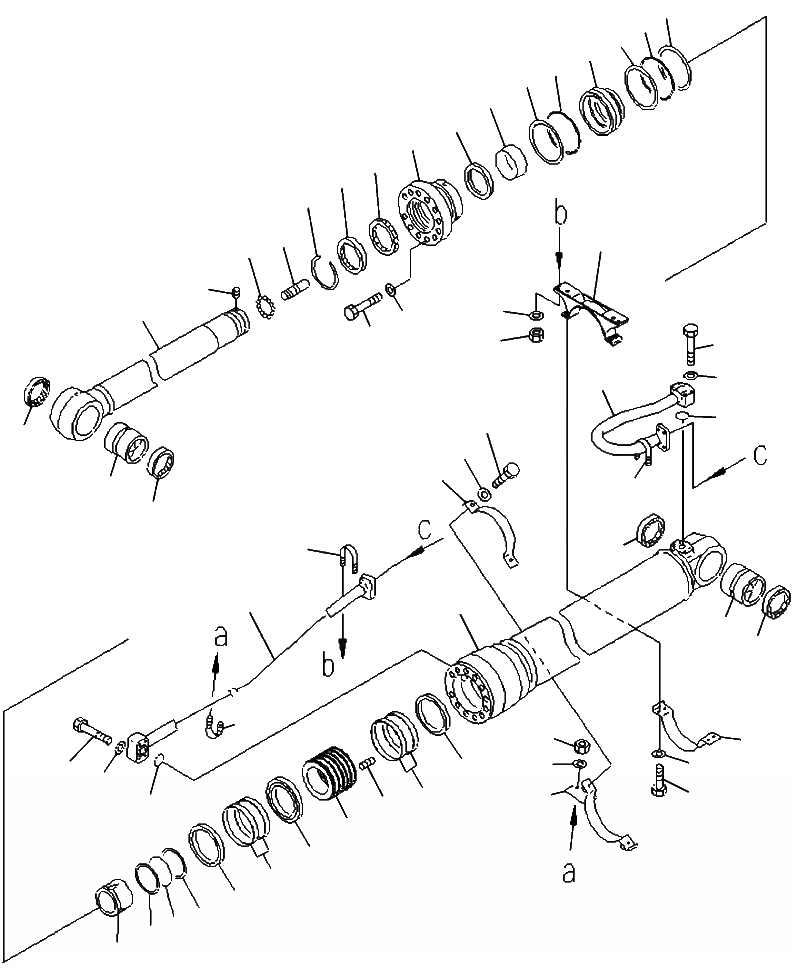 Схема запчастей Komatsu PC300LL-7E0 - T-A LOG ПОГРУЗ. ЦИЛИНДР РУКОЯТИ РАБОЧЕЕ ОБОРУДОВАНИЕ