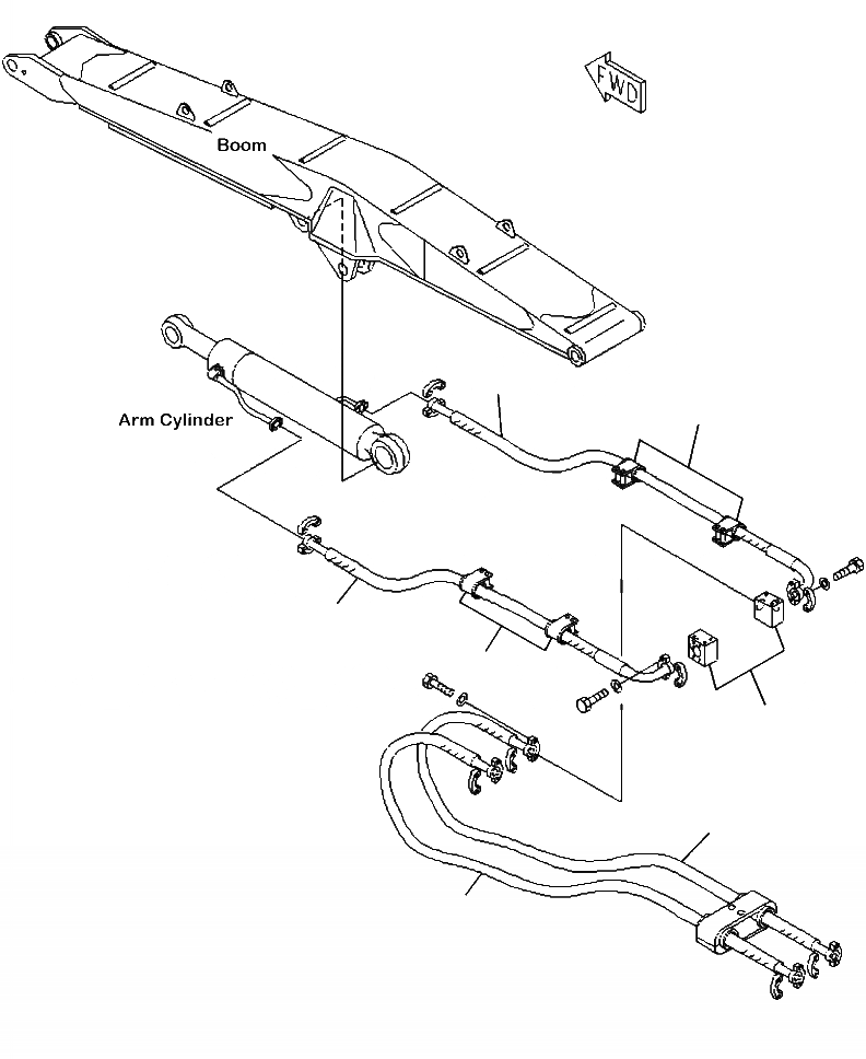 Схема запчастей Komatsu PC300LL-7E0 - T-9A LOG ПОГРУЗ. ЦИЛИНДР РУКОЯТИПАТРУБКИ РАБОЧЕЕ ОБОРУДОВАНИЕ
