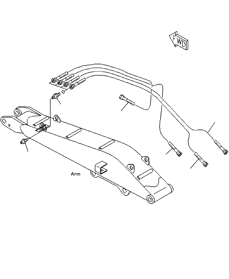 Схема запчастей Komatsu PC300LL-7E0 - T-A LOG ПОГРУЗ. СМАЗ. ЛИНИИ (STICK СТРЕЛА) РАБОЧЕЕ ОБОРУДОВАНИЕ