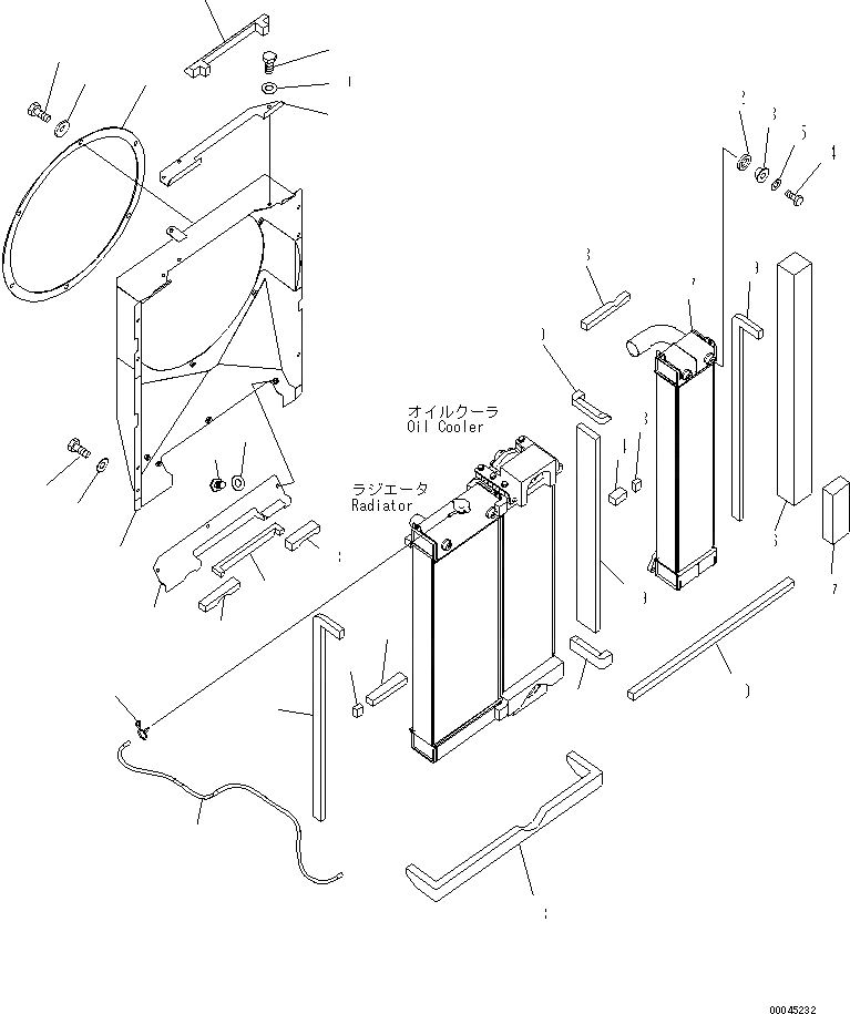 Схема запчастей Komatsu PC308USLC-3E0-W1 - ОХЛАЖД-Е (ПОСЛЕОХЛАДИТЕЛЬ И КОНДЕНСАТОР) СИСТЕМА ОХЛАЖДЕНИЯ