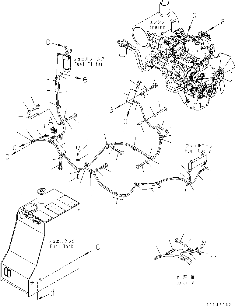 Схема запчастей Komatsu PC308USLC-3E0-W1 - ТОПЛИВН. ЛИНИЯ ТОПЛИВН. БАК. AND КОМПОНЕНТЫ