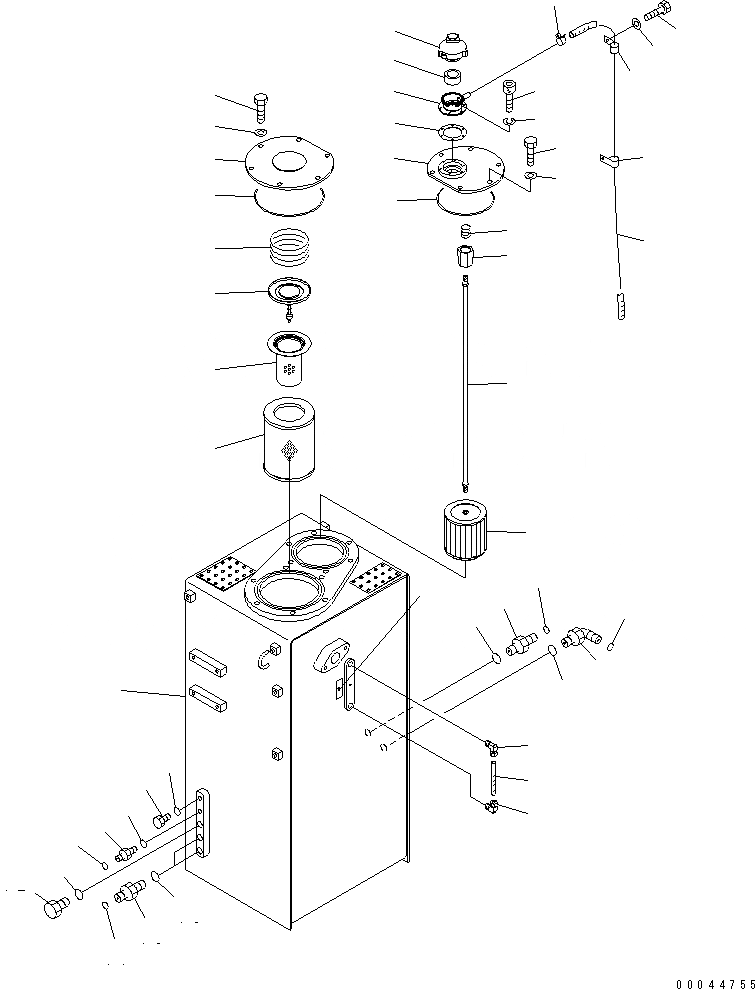 Схема запчастей Komatsu PC308USLC-3E0-W1 - ГИДР. БАК. ГИДРАВЛИКА