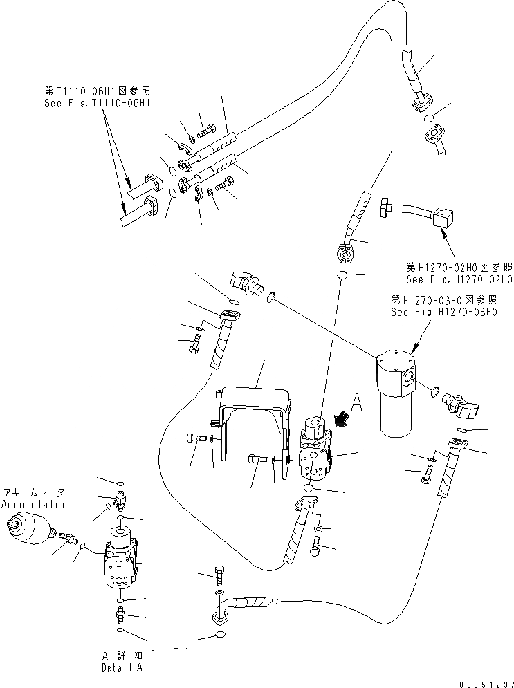 Схема запчастей Komatsu PC308USLC-3E0-W1 - НАВЕСНОЕ ОБОРУД-Е (КЛАПАН) ГИДРАВЛИКА