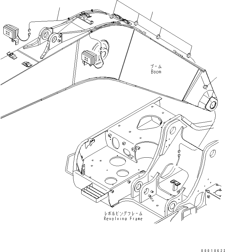 Схема запчастей Komatsu PC308USLC-3E0-W1 - СТРЕЛА (.8M) (ЭЛЕКТРОПРОВОДКА ОСВЕЩЕНИЯ) РАБОЧЕЕ ОБОРУДОВАНИЕ