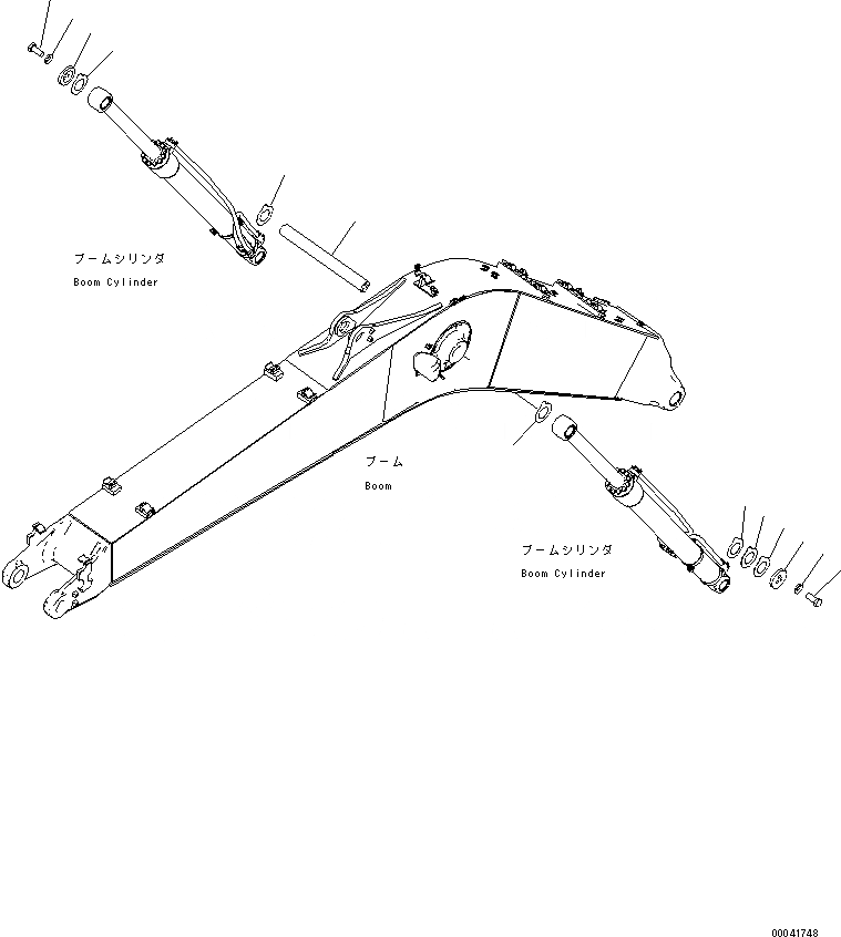 Схема запчастей Komatsu PC308USLC-3E0-W1 - СТРЕЛА ПАЛЕЦ РАБОЧЕЕ ОБОРУДОВАНИЕ