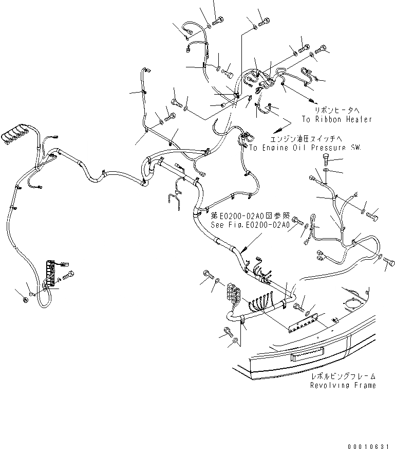 Схема запчастей Komatsu PC308USLC-3 - ЭЛЕКТРОПРОВОДКА (ОСНОВН. Э/ПРОВОДКА) (КРЕПЛЕНИЕ)(№-) ЭЛЕКТРИКА