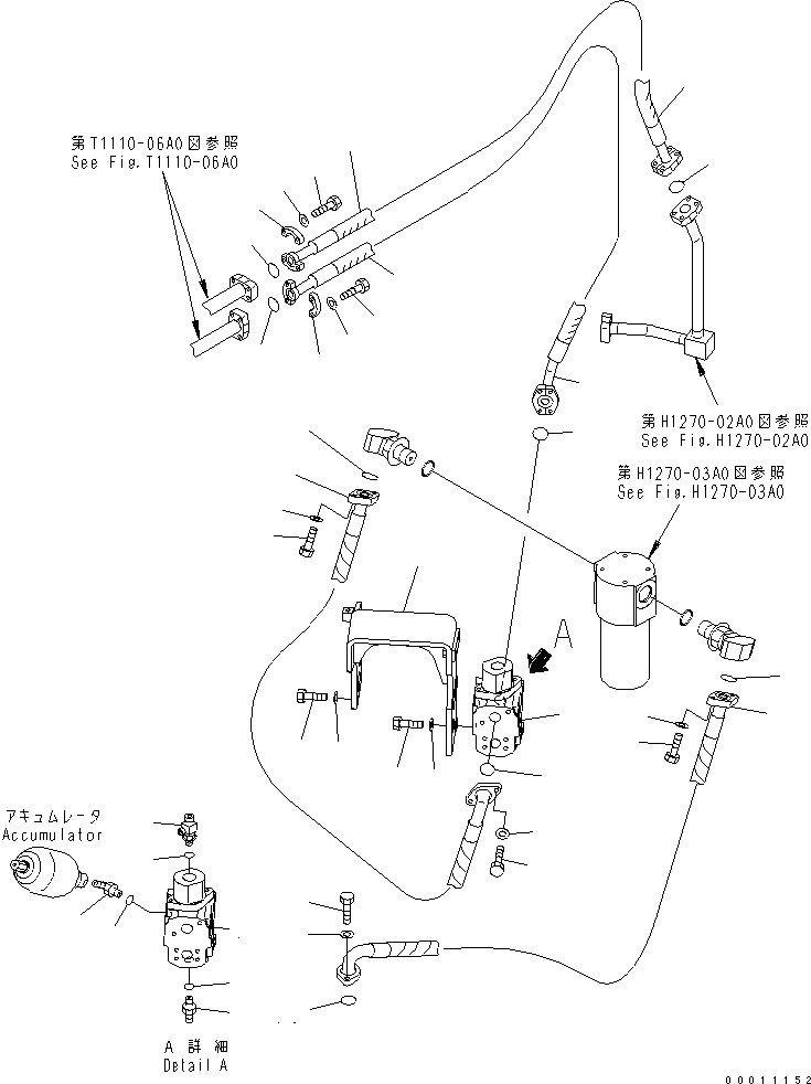 Схема запчастей Komatsu PC308USLC-3 - НАВЕСНОЕ ОБОРУД-Е (КЛАПАН)(№-) ГИДРАВЛИКА