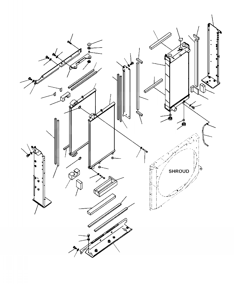 Схема запчастей Komatsu PC350HD-8 - C-A ОХЛАЖД-Е РАДИАТОР И МАСЛООХЛАДИТЕЛЬ (заводской номер A- ) СИСТЕМА ОХЛАЖДЕНИЯ