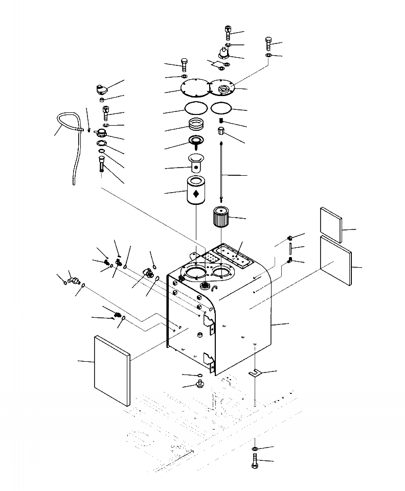 Схема запчастей Komatsu PC350HD-8 - H-A ГИДР. БАК. ГИДРАВЛИКА