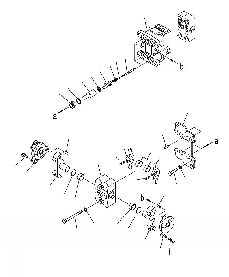 Схема запчастей Komatsu PC350HD-8 - K-A КЛАПАН PPCДЛЯ ХОД (/) OPERATOR\XD S ОБСТАНОВКА И СИСТЕМА УПРАВЛЕНИЯ